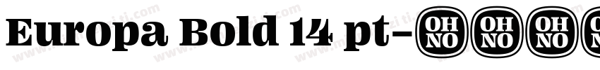 Europa Bold 14 pt字体转换
